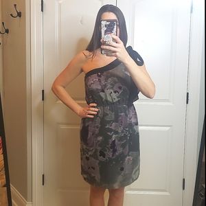 Kensie One-Shoulder Chiffon Dress